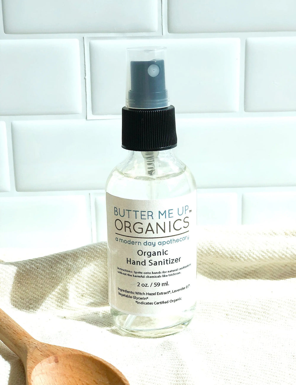 Organic Hand Sanitizer Triclosan Free / Organic Sanitizer / Butter Me White Smokey