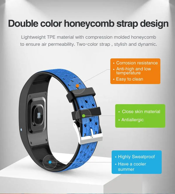 Smart Fit Sporty Fitness Tracker and Waterproof Swimmers Watch Salmon Lucky